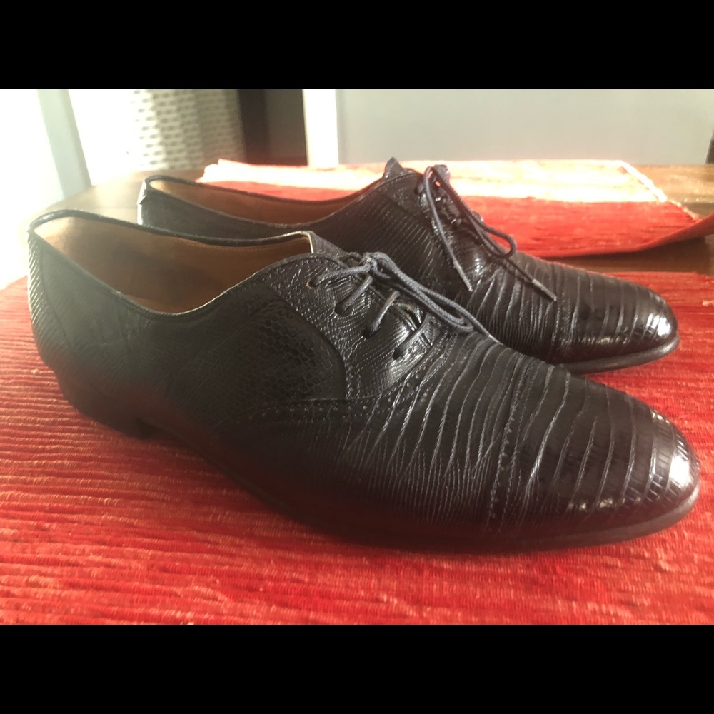 De La Rentis Genuine Lizard used shoes. Size 10